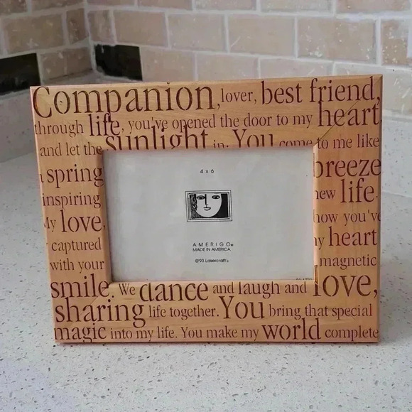 Frame COMPANION LOVER BEST FRIEND WOOD AMERIGO - Picture 2 of 3